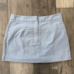 The Waiting Room Alias Linen Cotton Mini Skirt Pastel Blue Small AU 8